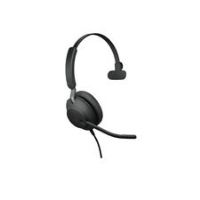 Jabra Evolve2 40 Mono Wired On-Ear Headset with Boom Microphone - Black