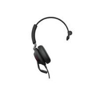 Jabra Evolve2 40 PC Headset – Noise Cancelling Microsoft Teams Certified Mono Headphones With 3-Microphone Call Technology – USB-C Cable – Black