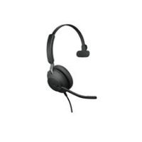 Jabra Evolve2 40 PC Headset – Noise Cancelling Microsoft Teams Certified Mono Headphones With 3-Microphone Call Technology – USB-A Cable – Black