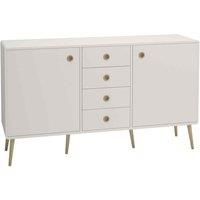 Softline Sideboard 2 Doors + 4 Drawers, White