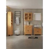 Dorel Home Alby Bathroom Storage Cabinet - Stained Wax