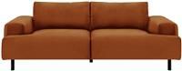 Habitat Julien Velvet 3 Seater Sofa - Orange