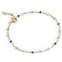 Enamel Copenhagen Lola Marine Bracelet, 18Ct Gold Plated 925 Sterling Silver And Enamel