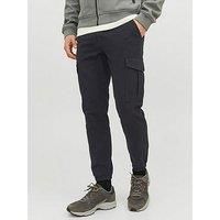 Jack & Jones Joe Cuffed Cargo Trousers - Black