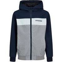 Jack & Jones Junior Boys Rush Blocking Hooded Lightweight Bomberjacket - Navy