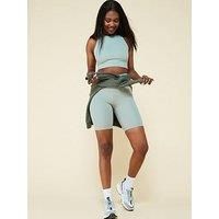 Girlfriend Collective Women'S Training Compressive High-Rise Bike Shorts - Green