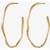 Maanesten Echo Gold Plated Twisted 43mm Half Hoop Earrings 9863A