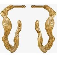 Maanesten Ara Gold Plated Twisted Wave Earrings 9696A