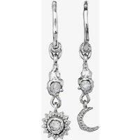 Maanesten Ember Silver Labradorite Moon & Sun Dropper Earrings 9731C