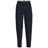 Jack & Jones Junior Boys Marco Joe Cuffed Cargo Trousers - Navy Blazer