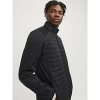 Jack & Jones Quilted Hybrid Jacket - Black