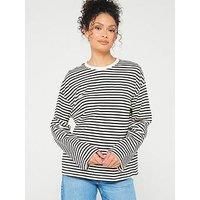 Pieces Stripe Long Sleeve Top - Multi