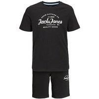 Jack & Jones Junior Boys Forest Short Sleeve T-Shirt And Short Set - Black