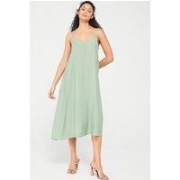 VERO MODA Women/'s Vmjosie Calf Singlet Dress WVN Ga Noos, Hedge Green, S