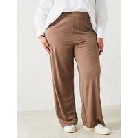 Only Curve Straight Leg Trousers - Brown