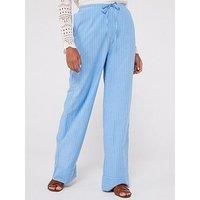 Vero Moda Loose Fitting Wide Leg Trousers - Blue