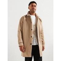 Only & Sons Relaxed Fit Lightweight Mac Coat - Beige