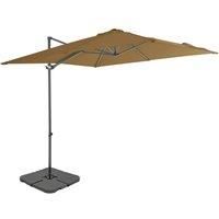 Outdoor Umbrella with Portable Base Taupe