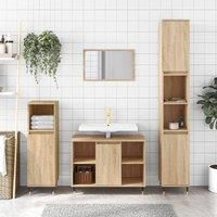 Bathroom Cabinet Sonoma Oak 80x33x60 cm Engineered Wood