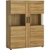 Cortina Low Wide 2 Door Display Cabinet In Grandson Oak Effect