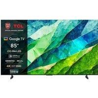 TCL 85C855K 85-inch QLED Mini LED TV, QLED PRO, 4K HDR Premium 3500nits, Smart TV Powered by Google TV (Dolby Vision & Atmos, Onkyo 2.2.2 sound system, 144Hz Motion Clarity Pro)