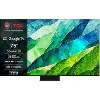 TCL 75C855K 75-inch QLED Mini LED TV, QLED PRO, 4K HDR Premium 3500nits, Smart TV Powered by Google TV (Dolby Vision & Atmos, Onkyo 2.1.2 sound system, 144Hz Motion Clarity Pro)