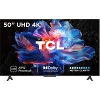 TCL 50V6C-UK 50" 4K Ultra HD, HDR TV, Smart TV Powered by Google TV (Dolby Audio, Voice Control, compatible with Google assistant, Chromecast built-in, 2025 New Model)