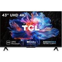 TCL 43V6C-UK 43" 4K Ultra HD, HDR TV, Smart TV Powered by Google TV (Dolby Audio, Voice Control, compatible with Google assistant, Chromecast built-in, 2025 New Model)