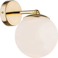 Argon Sala wall lamp spherical glass lampshade, one-bulb