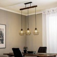 Eko-Light Acero hanging light cage lampshades, three-bulb