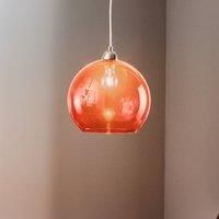 SOLLUX LIGHTING Colour hanging light, red glass lampshade