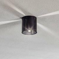 Euluna Topa ceiling light as a black cylinder