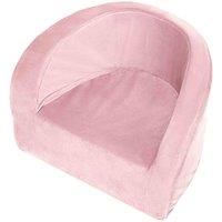 Velvet Toddler Armchair Childrens Kids Soft Foam Bedroom Furniture Misioo Pink