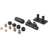 Terma Vario Integrated Radiator Valve Pipe Right  Masking Set 50mm Black