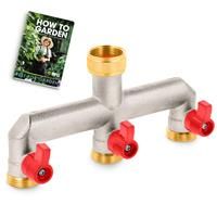 BFG Garden Tap Splitter, Way Hose Splitter with BSP Brass 3 3/4" Brass