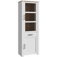 Bohol Narrow Display Cabinet In Riviera Oak White