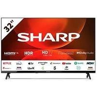 SHARP Frameless Smart TV 32 Inch HD LED Smart Android Television White 32FH2KW