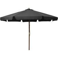 Outdoor Parasol with Wooden Pole 330 cm Anthracite