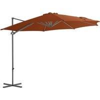 Cantilever Umbrella with Steel Pole Terracotta 300 cm