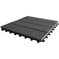 Eva-Tech Composite Grey Grooved Deck Tile 300 x 300mm Pk 4 (Pack of 4)