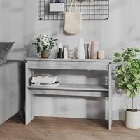 Console Table Grey Sonoma 102x30x80 cm Engineered Wood