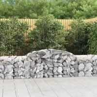 Arched Gabion Baskets 7 pcs 300x50x60/80 cm Galvanised Iron