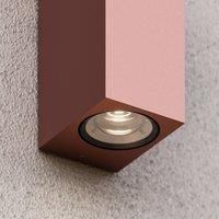 Lucande Bright LED outdoor wall lamp Tavi rust brown