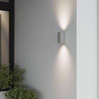 Lucande Silver outdoor wall light Tavi with Bridgelux LED