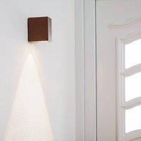 Lucande Rusty-brown LED outdoor wall light Tavi, 9.5 cm