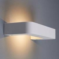 Wall Light /'ISRA/' dimmable (Modern) in White Made of Plaster/Clay for e.g. Living Room & Dining Room (1 Light Source, G9) from Lindby | Wall Lighting, Wall lamp