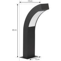 Lucande Lennik, Angled LED Pillar Lamp, 40 cm