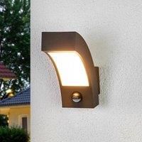 Lucande Lennik LED Exterior Wall Lamp with Motion Detector