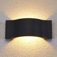 Lucande Jace LED outdoor wall light, graphite