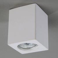 Ceiling Light 'Anelie' dimmable (modern) in White made of Plaster/Clay for e.g. Hallway (1 light source, GU10) from Lindby | ceiling lamp, lamp